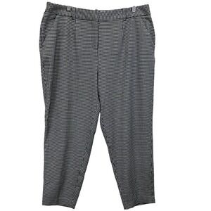 Cato Woman Black White Houndstooth Classic Ankle Trousers Pants Plus Size 18W